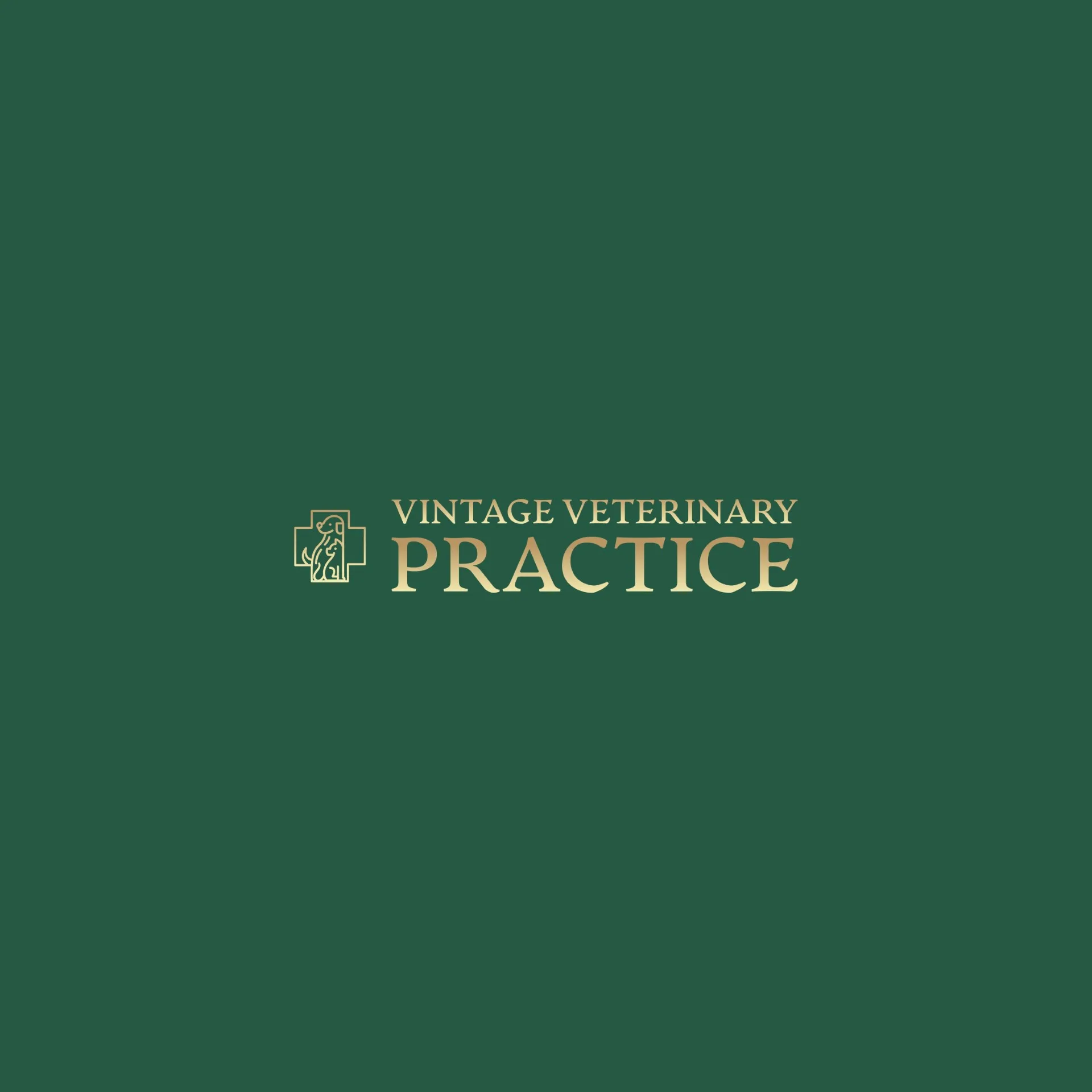 vintage veterinary practice logo